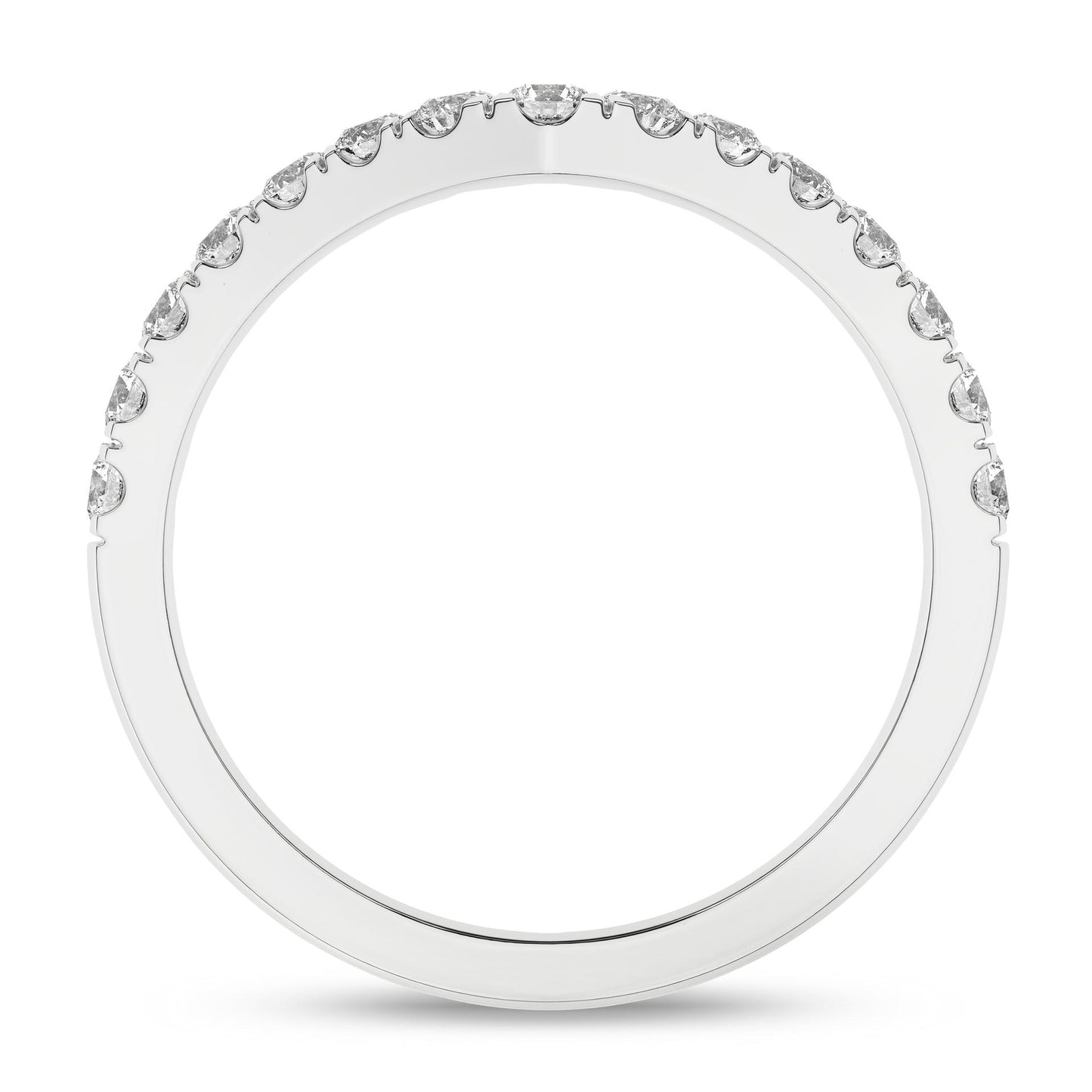 1/2 CT. T.W. Lab Grown Diamond Contour Band in 14K White Gold