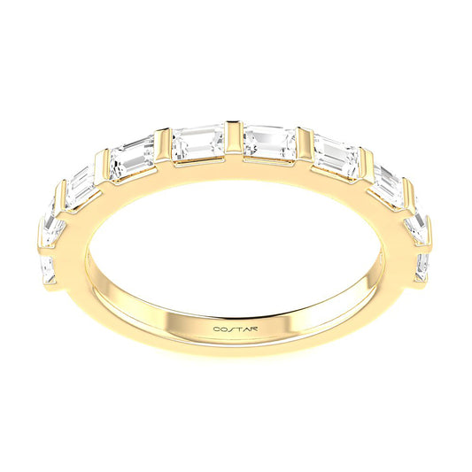 1/2 CT. T.W. Baguette Diamond Band in 14K Yellow Gold