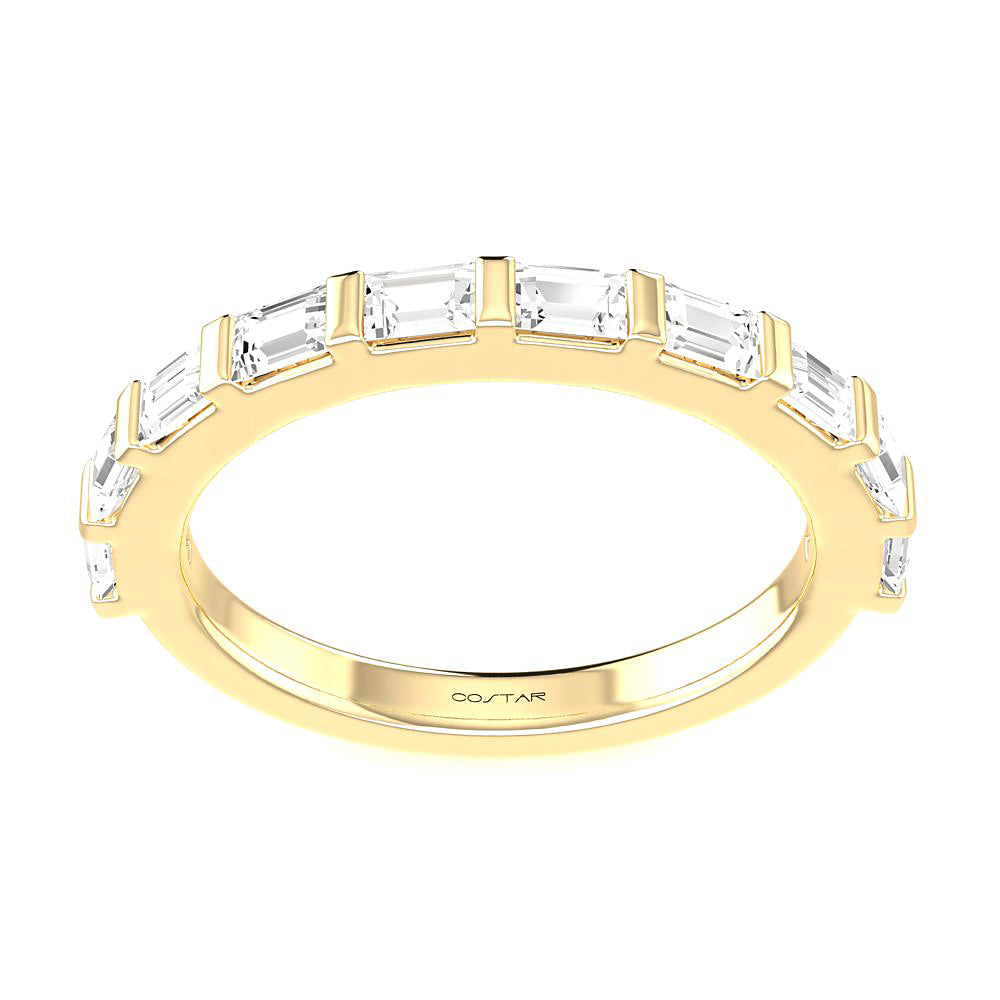 1/2 CT. T.W. Baguette Diamond Band in 14K Yellow Gold