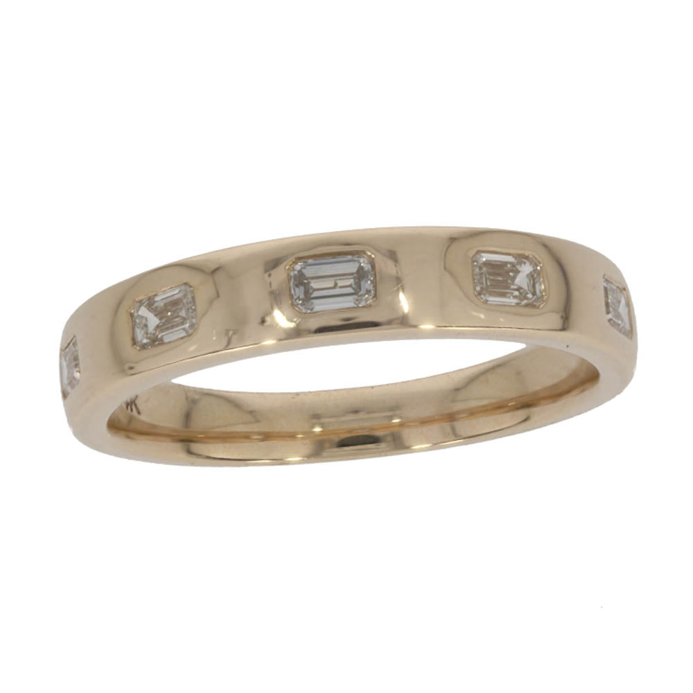 3/8 CT. T.W. 5-Stone Emerald Cut Diamond Band in 14K Yellow Gold