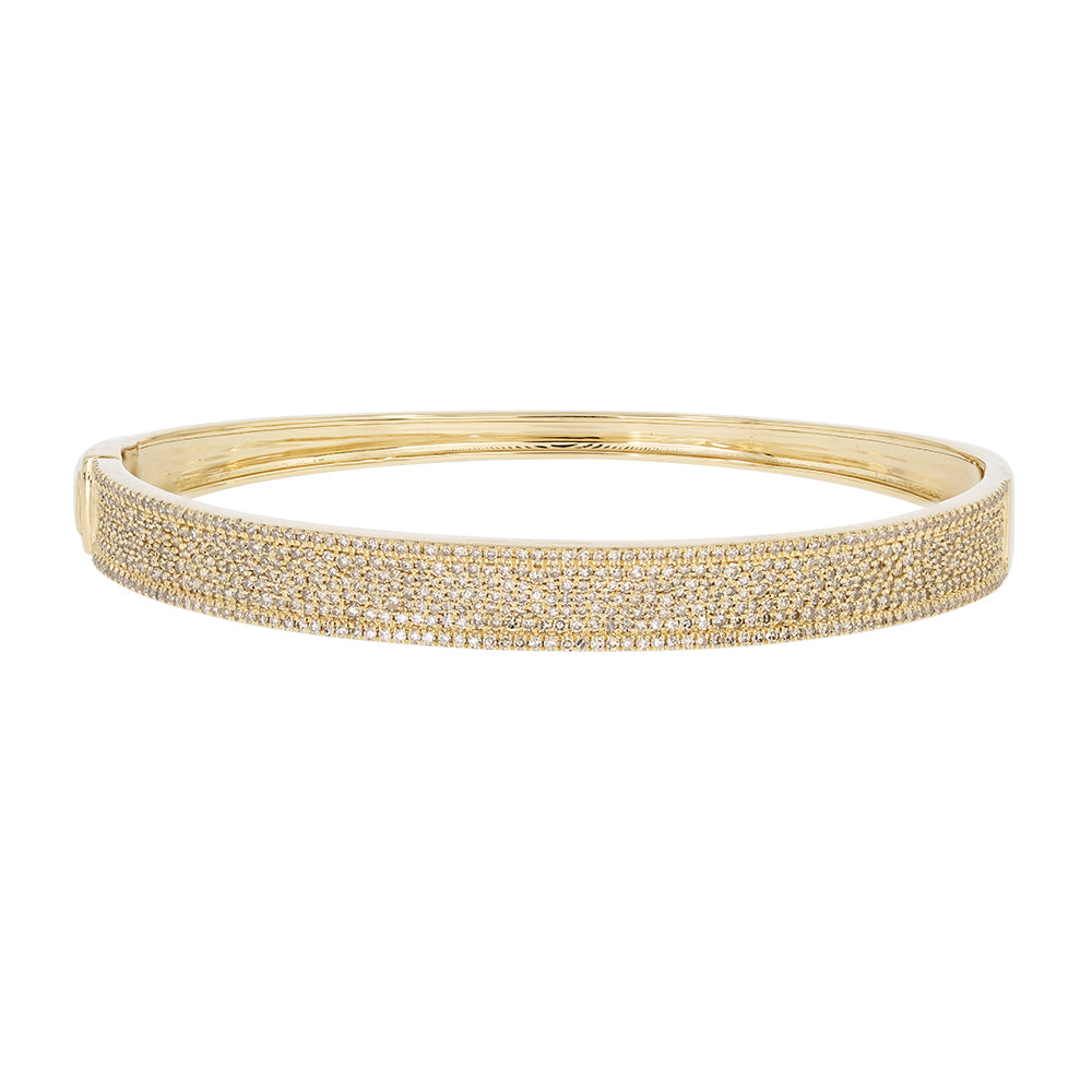 1 1/4 CT. T.W. Pave Diamod Bangle in 14K Yellow Gold