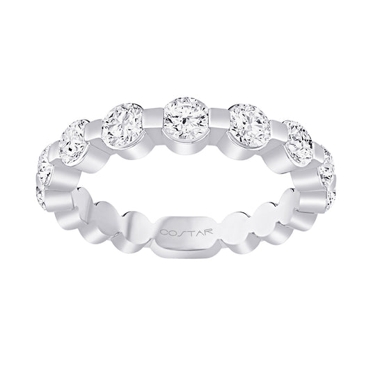 1/2 CT. T.W. Round Diamond Single Shared Prong Band in 14K White Gold