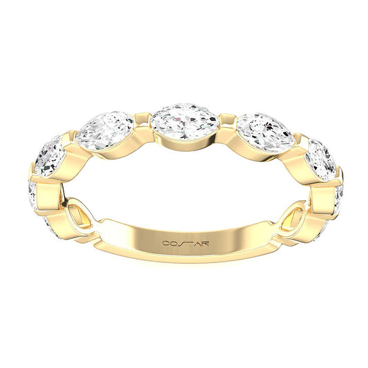 1 CT. T.W. Marquis Diamond Single Shared Prong Band in 14K Yellow Gold