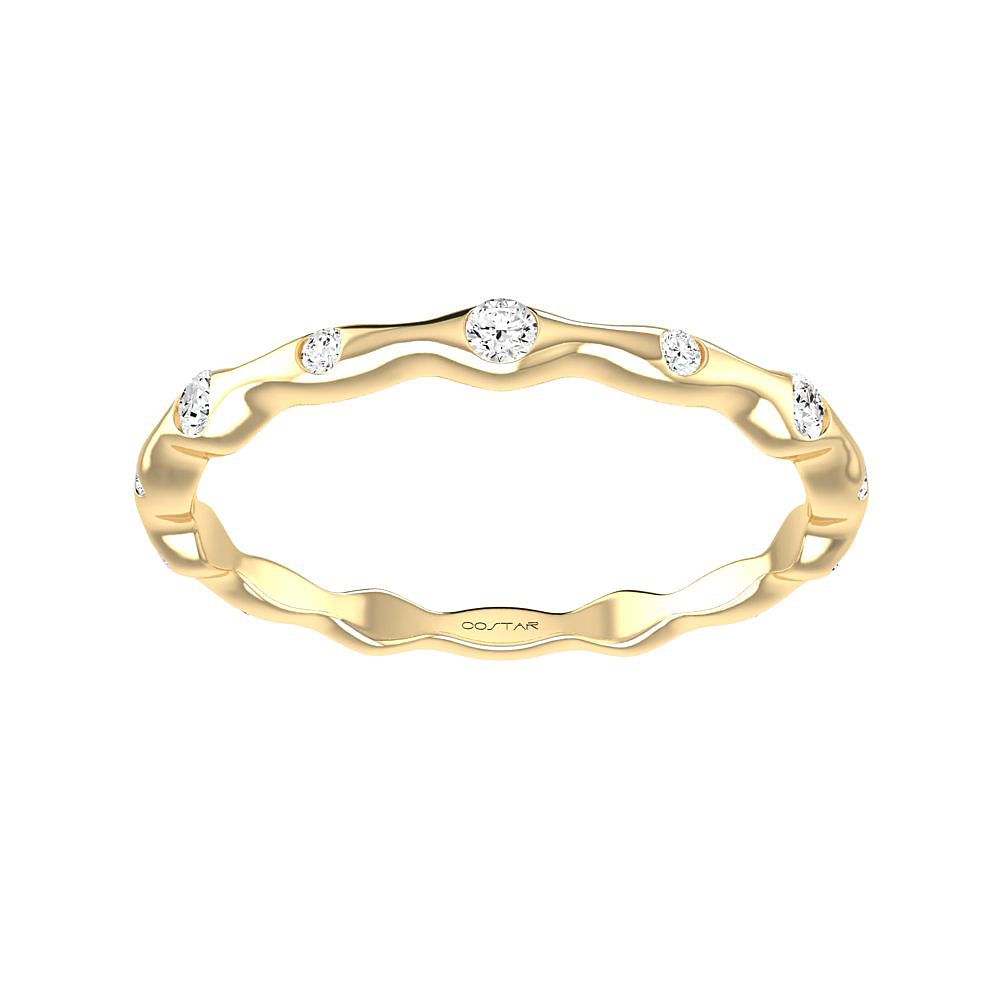 0.16 CT. T.W. Modern Diamond Band in 14K Yellow Gold