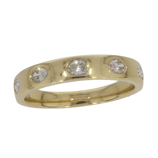 3/8 CT. T.W. 5-Stone Oval Diamond Band in 14K Yellow Gold