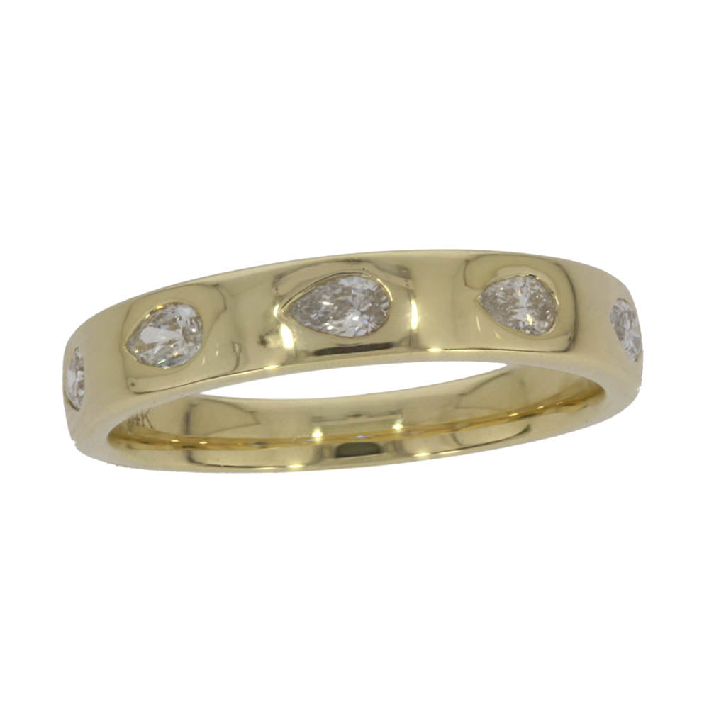 3/8 CT. T.W. 5-Stone Pear Diamond Band in 14K Yellow Gold