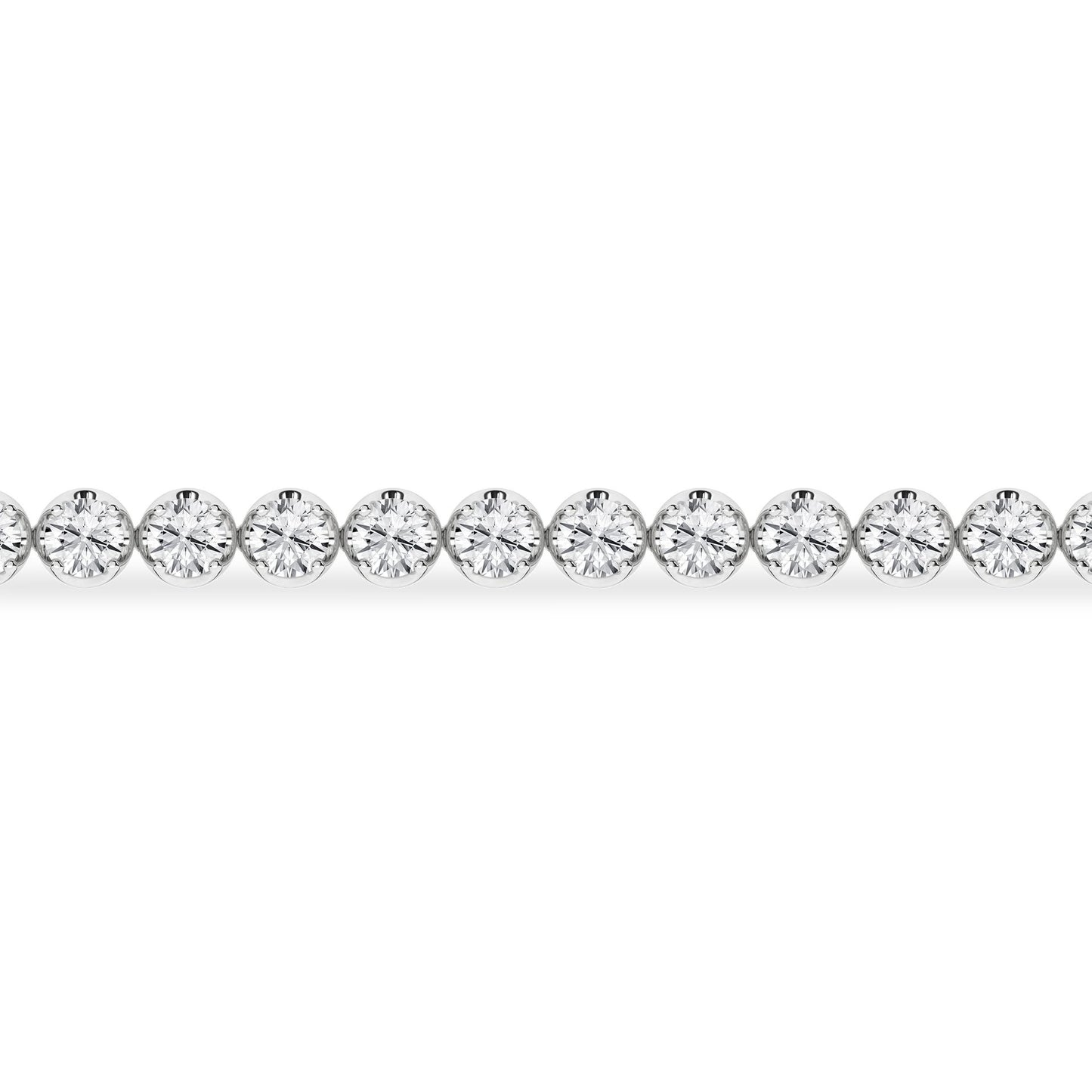 6 CT. T.W. Lab Grown Diamond Crown Set Tennis Bracelet in 14K White Gold