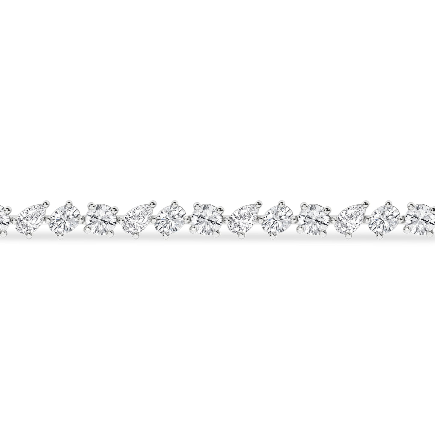 5 CT. T.W. Lab Grown Mixed Shapes Tennis Bracelet in 14K White Gold