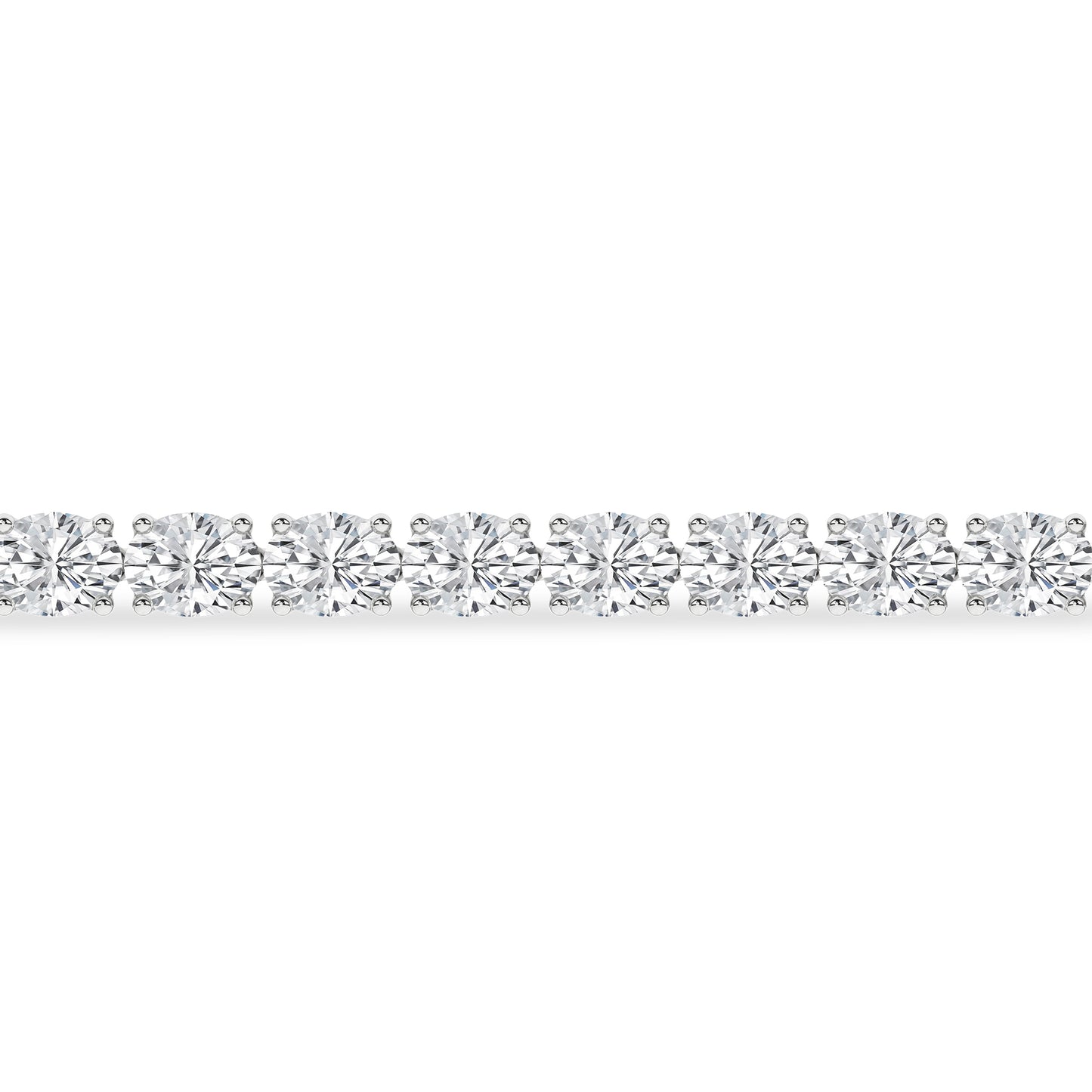 5 CT. T.W. Lab Grown Oval Diamond Tennis Bracelet in 14K White Gold